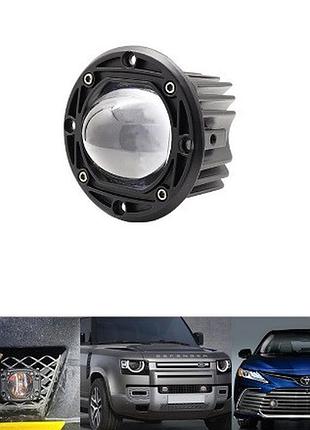 Фара-led-bi круг s-28 15w 75*50мм 10-80v w/w 4 360