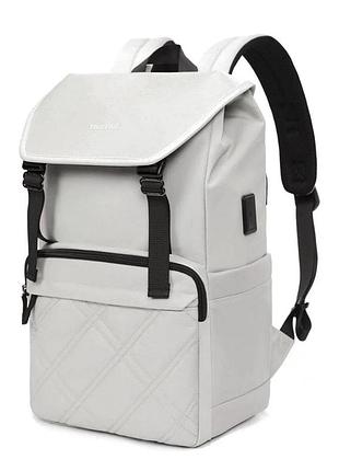 Рюкзак tigernu t-b9381 16 л usb 15.6" ноутбук нейлон водоотталкивающий светло-серый (t-b9381gr)