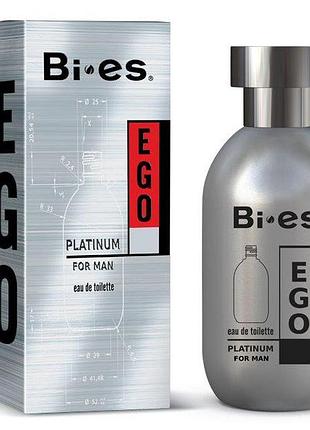 Туалетна вода чоловіча bi-es ego platinum 100 ml