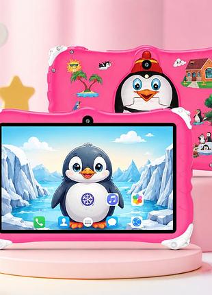 Детский планшет meijiahui k1 android-15 penguin / планшет 7" 6gb/128gb / детский планшетный пк с экраном 7 дюймов розовый