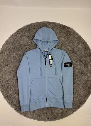 Si зип худи stone island голубой