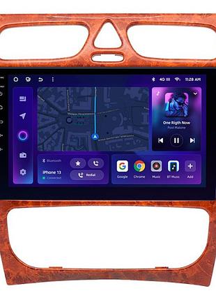 Штатная магнитола ams moss m2 4+32gb mercedes-benz c-class s203 cl203 w203 2000-2004 wooden 9"