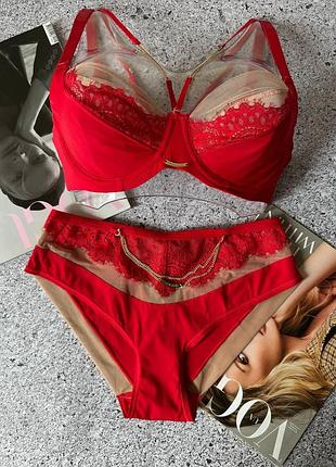 Комплект нижнего белья lanny mode красный 85b