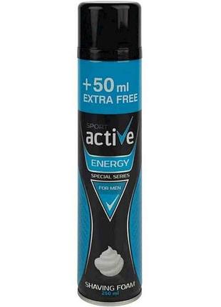 Пена для бритья 250мл energy для мужчин тм active sport