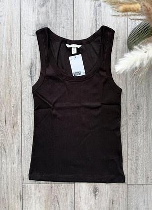 Базова коричнева майка h&m