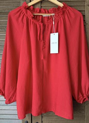 Оригінал! нова елегантна жіноча брендова блуза cream croma blouse в стилі бохо, 38 р, m / l р, данія 🇩🇰