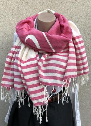 Большой шарф,палантин с бахромой,этно бохо стиль,eve2 фото