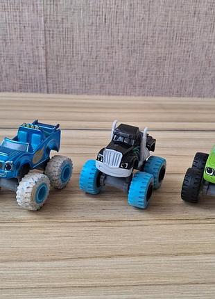Металеві машинки блиск і чудо машинки blaze & the monster machines