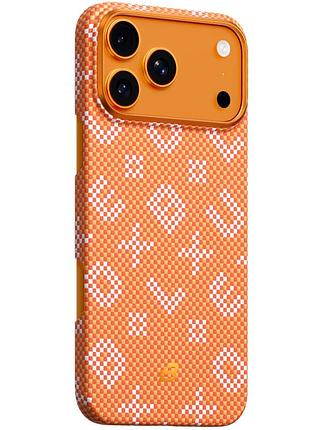 Чехол tpu pc blueo gilded tactile woven with magsafe для apple iphone 17 pro max (айфон 17 про макс) стильный защитный кейс с