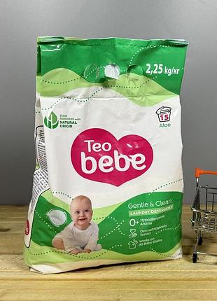Стиральный порошок teo bebe gentle &amp; clean aloe - 2.25 кг.