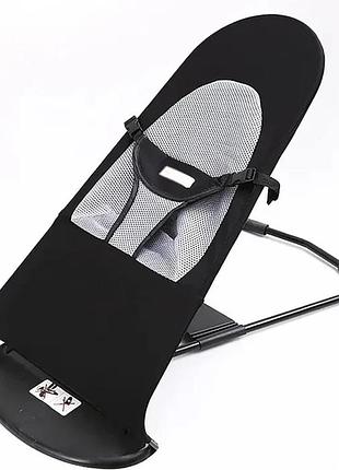 Крісло-шезлонг скачалка baby recliner chair дитячий, чорний