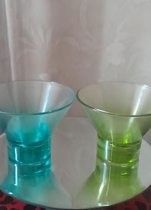 Креманки стеклянные, цветные