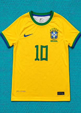 Футболка сборной бразильяны nike dri-fit neymar jr No10 желтая