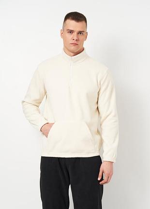 Мужской джемпер с флисом м573-21 xxl молочный