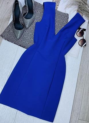 Святкова сукня zara s коротке плаття футляр синя сукня з вирізом плаття зара