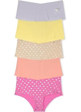 Набор трусиков victoria’s secret (42112955167083) 5-pack no-show cheeky panties xl комбинированные