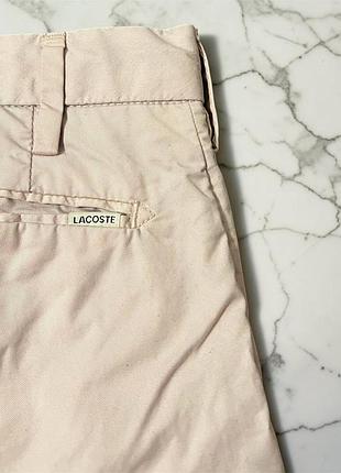 Шорти чинос lacoste світло-бежеві чоловічі шорти лакост оригінал олд мані летние шорты uk 32 m