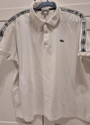 Lacoste футболка, большая, 3xl, белая.
