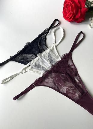 3 шт комплект красивих мереживних трусиків primark