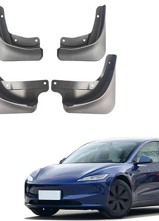 Оригинальные брызговики premium (2023-2026, 4 шт) для tesla model 3 2017- гг
