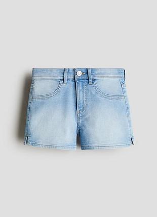 9-10/10-11/13-14 р h&amp;m новые фирменные голубые джинсовые шорты девочке подлетку оригинал