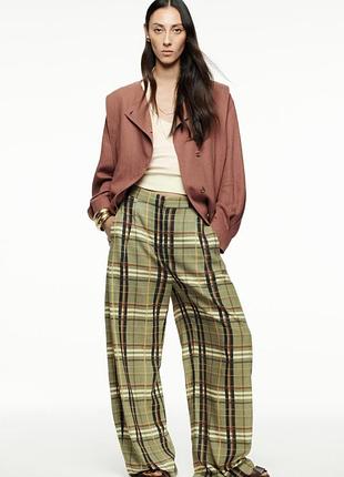 Куртка бомбер из смеси льна zara - s, m, l