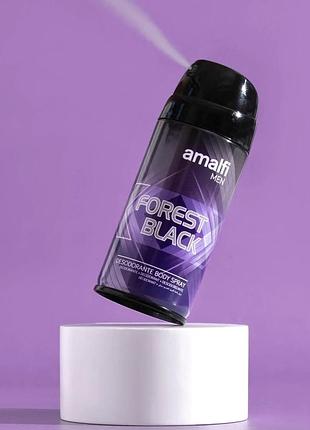 Amalfi чоловічий дезодорант-спрей forest black, 150 мл
