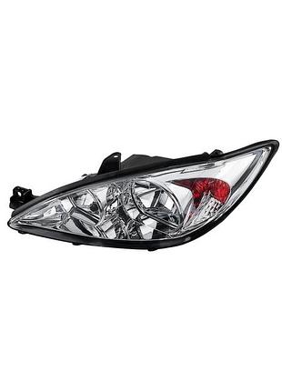 Передняя фара toyota camry 2001-2004 usa, левая h4/hb3, желтый поворотник depo 212-11d3l-ld-e