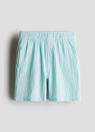 6-7/9-10 р h&amp;m новые фирменные натуральные муслиновые шорты мальчишку