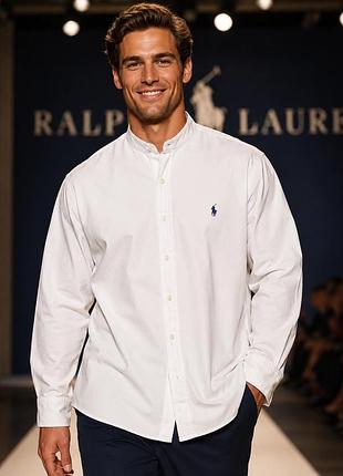 Чоловіча сорочка ralph lauren біла xxl (бавовна)