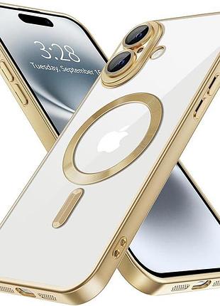 Чохол fiji chrome для apple iphone 16 з magsafe та захистом камер матовий light gold