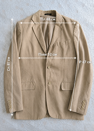 Чоловічий лляний піджак selected homme бежевий, розмір l-xl