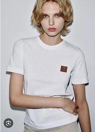 Белая футболка zara размер s