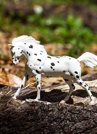 Фигурка safari ltd конь кнабструппер, 18,0*9,5 см - реалистичная модель пятнистого коня, коллекционная игрушка