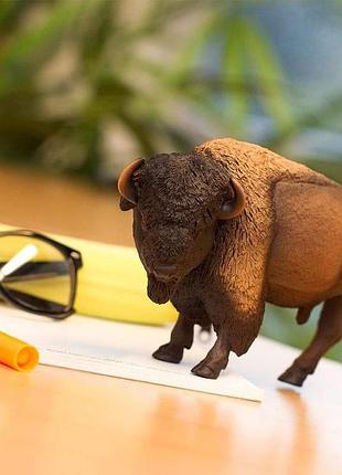 Фигурка safari ltd бизон, большой размер xl, 21,7*8,0*11,8 см, "дикие животные", 100138