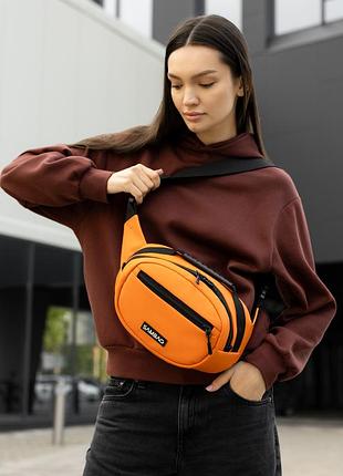 Сумка через плечо женская бананка sambag flex оранжевая