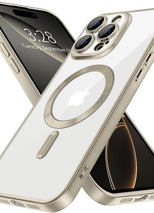 Чохол fiji chrome для apple iphone 16 pro max з magsafe та захистом камер матовий natural titanium