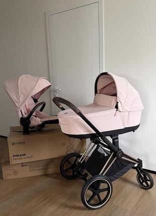 Коляска візок cybex priam 4.0 2 в 1 рожева