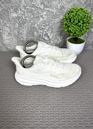 Hoka clifton 9 кроссовки 41 размер беговые белые