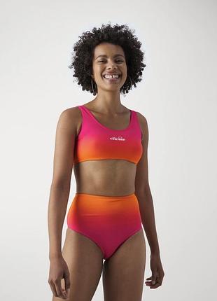 Жіночий купальник ellesse rietas xl вирізняється яскравим рожево-помаранчевим градієнтним дизайном