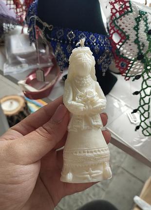 Свеча ручной работы "мотанка"
