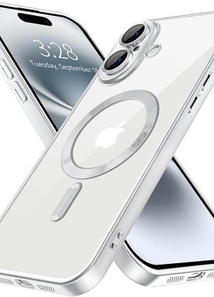 Чехол fiji chrome для apple iphone 17 с magsafe и защитой камер матовый titanium white