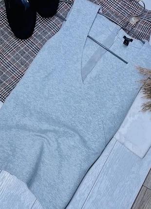 Сіра трикотажна безрукавка j crew xs безрукавка з блискавкою на спині