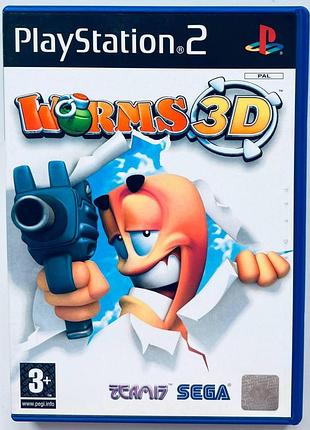 Worms 3d, б/в, англійська версія - диск для playstation 2
