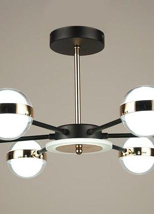 Люстра светодиодная в гостиную sirius b n4543/6 bk+fgd