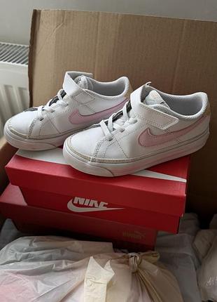 Кеди білі шкіряні nike 3