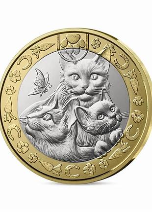 Коллекционная монета 5 евро 2025 франция - коты (monnaie de paris) в коинкарде