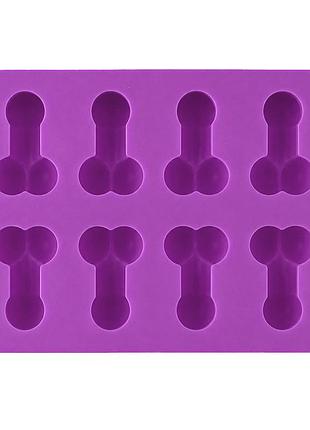 Силиконовая форма для льда cumenss purple фигурна пенисы