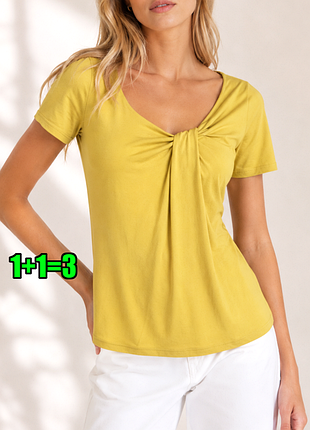 1+1=3 нежно-оливковая женская футболка marks &amp; spencer, размер 48 - 50