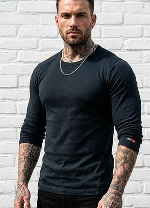 👕 чоловічий лонгслів esprit essentials | deep black | розмір s-m
